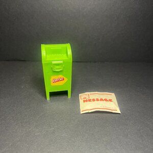 Vintage 1980s Barbie Fleer Green Mailbox Candy Container & Hello Kitty Envelope